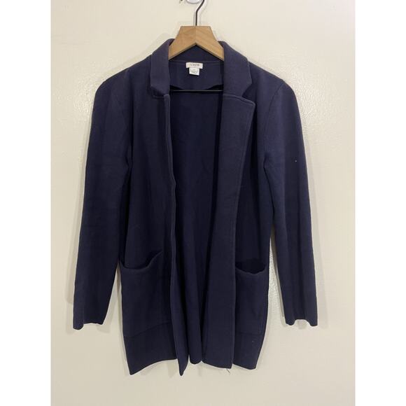 Open Front Duster Cardigan Blazer XS Quiet Luxury Office Preppy Minimal Capsule - Picture 1 of 13